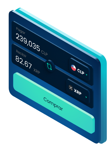 Ejemplo de una billetera Skipo mostrando una conversión de  XRP