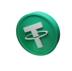 Moneda 3D con el símbolo de Tether